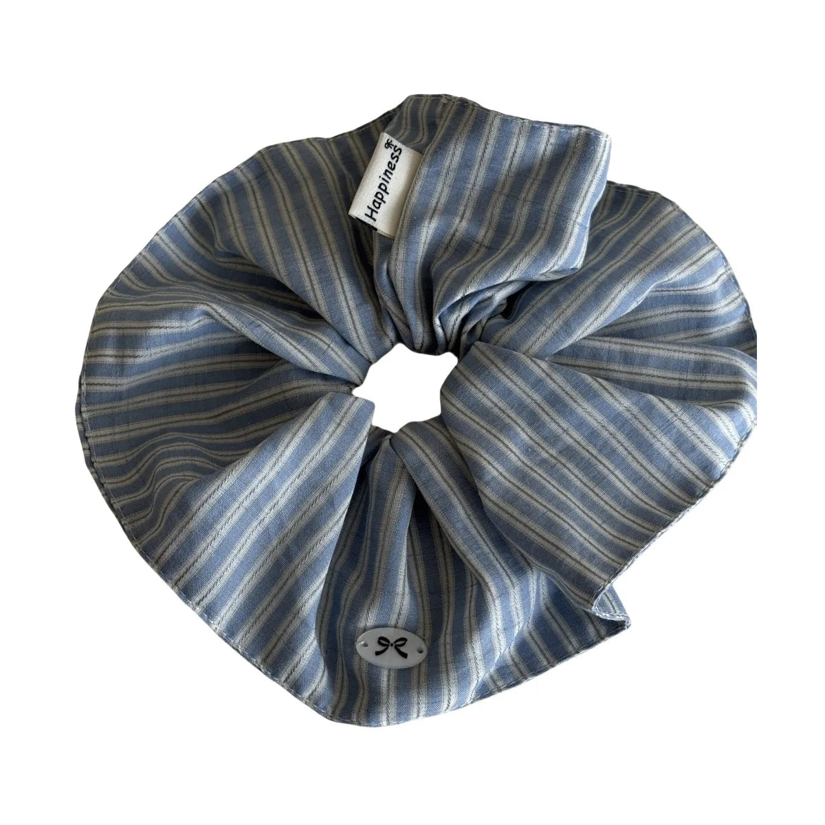 Fashion Blue Stripes Scrunchie Elastic